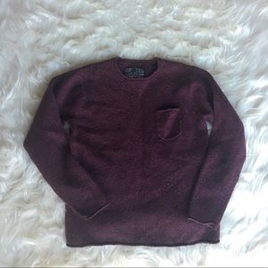Burgundy fleece sweater